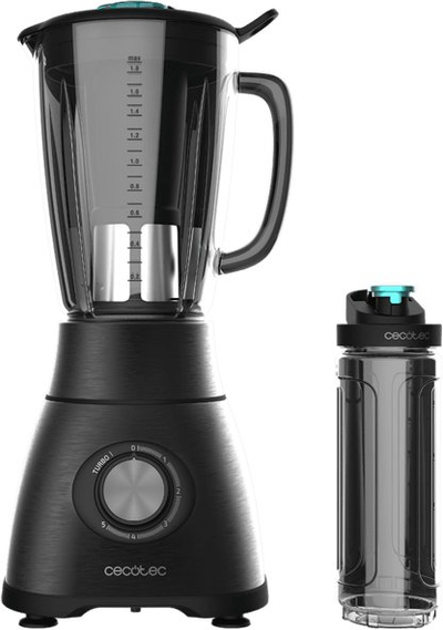 Blender Cecotec Power Black Titanium 1800 Go, 1800W, enë xhami, i zi