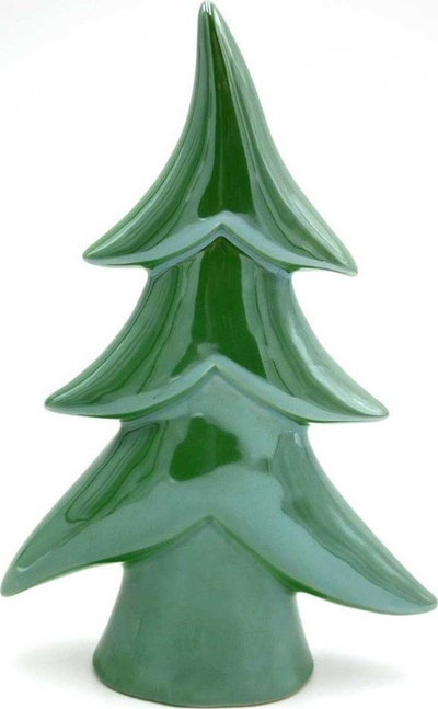 Stolinë dekorative Saska Christmas Decoration, porcelan, 12.5cm, jeshile me perlë