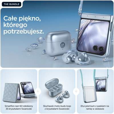 Telefoni Motorola Razr 60, 6.9" FHD+, 256GB 8GB RAM, Ice Melt
