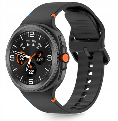 Rrip ore Tech-Protect Silicone, për Samsung Galaxy Watch 8 Classic 40 44 46mm, i zi