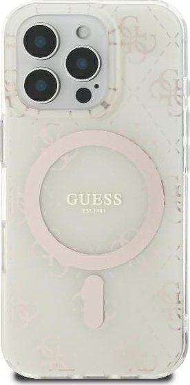 Mbulesë telefoni Guess GUHMP16LH4DTEH, për iPhone 16 Pro 6.3", MagSafe, e bardhë