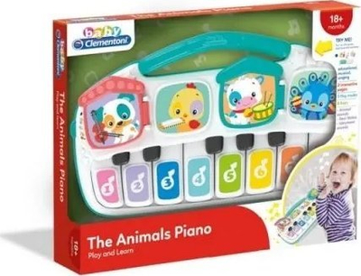 Piano lodër Clementoni The Animals Piano, muzikore, edukative, shumëngjyrëshe