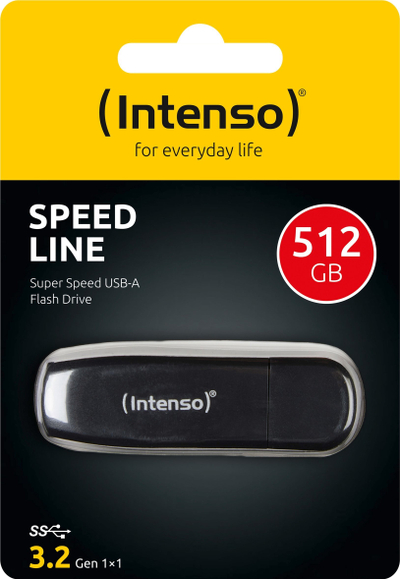 USB memorje Intenso Speed Line, 512GB, USB 3.2 Gen 1, e zezë