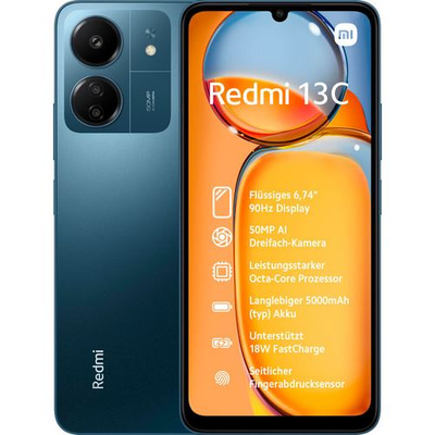 Telefoni Xiaomi Redmi 13C, 128GB, 4GB RAM, blu e errët