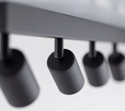 Spot tavani TK Lighting Top, 127 cm, 6 drita GU10, metal i zi
