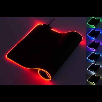 Mousepad Gaming RGB 800x300 mm, sipërfaqe pëlhure, i zi