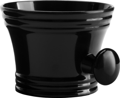 Kupë rruajtje pa markë Large, porcelani, e zezë