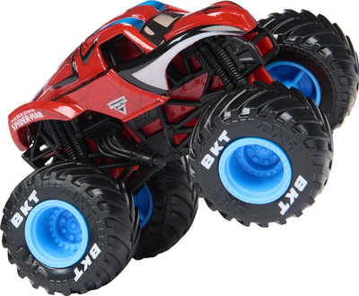 Set lodrash Monster Jam Marvel Venom kundër Spider-Man, kamionçina die-cast, shkallë 1:64, shumëngjyrësh