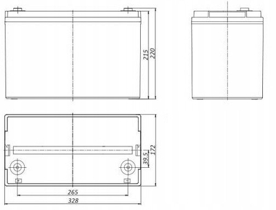 Bateri TCL 100-12, 12V, 100Ah, e zezë