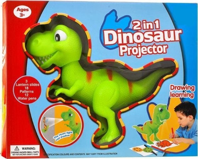 Lodër projektor dinosauri T‑rex TA0048, me stilolapsa, jeshile