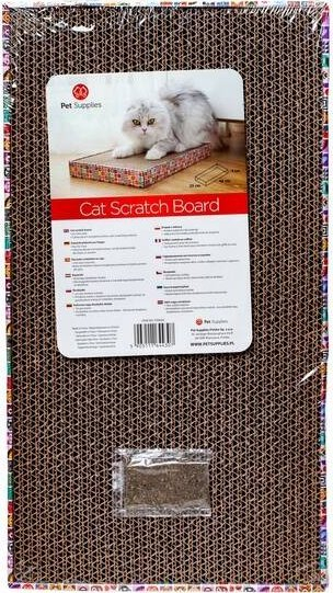 Dërrasë gërvishtëse për mace SportPet Cardboard Scratcher, karton, 45.7x25.4x3.8 cm, shumëngjyrëshe