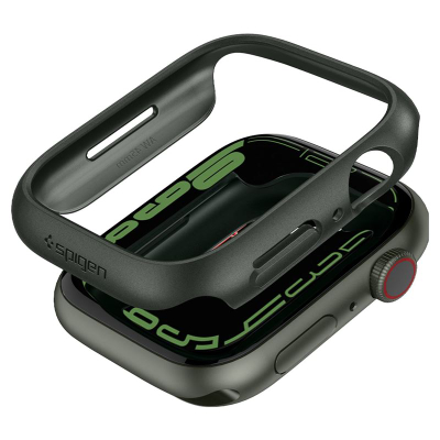 Mbështjellës për Apple Watch 9/8/7 45mm Spigen Thin Fit, jeshil