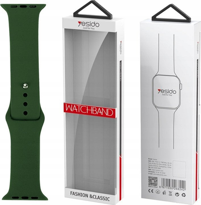 Rrip ore Yesido WB44 për Apple Watch, silikon, 38/40/41 mm, jeshil