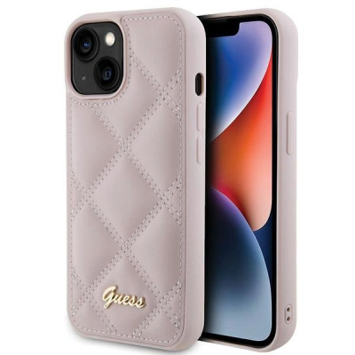 Mbulesë telefoni Guess GUHCP15SPSQSQSP për iPhone 15 6.1", rozë