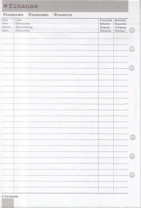 Insert Antra për organizues A5 Finance, format A5, faqe financiare, i bardhë