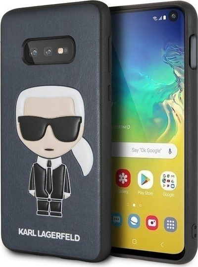 Maskë telefoni Karl Lagerfeld KLHCS10LIKPUBL për Samsung Galaxy S10e, hardcase Iconic Karl, blu navy