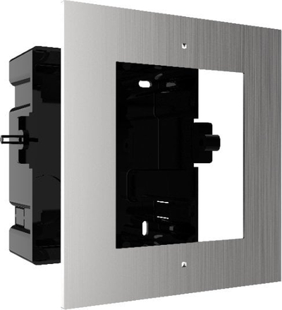 Kornizë e fshehtë për stacion dere Hikvision DS-KD-ACF1/S, çelik inox, për 1 modul, argjend