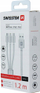 Kabllo karikimi Swissten Textile 3in1 MFi, 1.2m, Sync & Charge, e bardhë