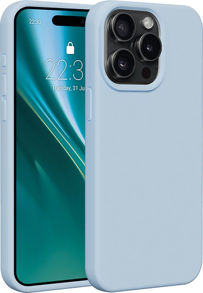Maskë Etteri Silicone Case, iPhone 15 Pro Max, e kaltër