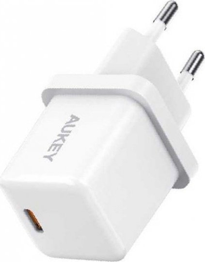 Karikues USB C Aukey PA F5, 20W PD, 1x USB C, i bardhë