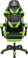 Karrige gaming Kruger&amp;Matz GX-150, mbështetëse këmbësh, lëkurë eko, jeshile