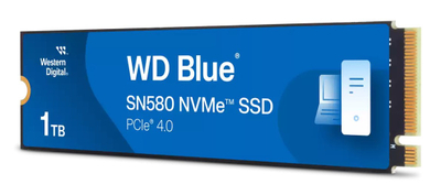 Disk SSD WD Blue SN580, 1TB, M.2 PCIe 4.0, 4150MB/s, i kaltër
