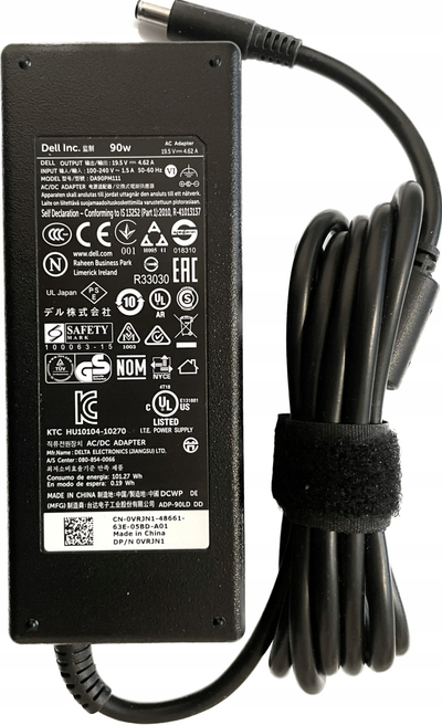 Adapter karikues laptopi Dell 90W, 19.5V, Barrel 4.5 x 3mm, spinë UK