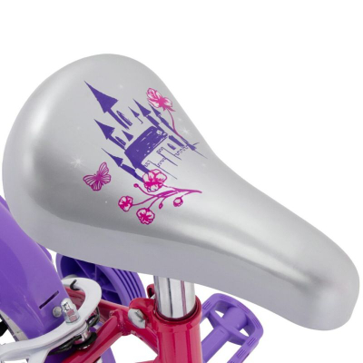 Biçikletë për kalamaj Huffy Disney Princess 24375W, 14", me rrota ndihmëse, rozë