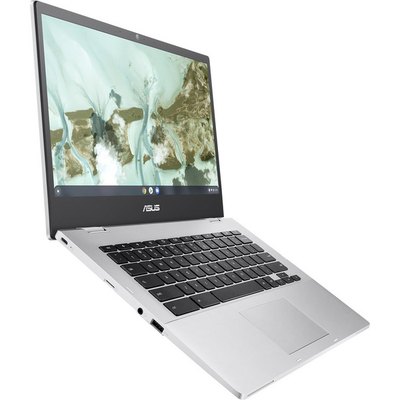 Лаптоп Asus Chromebook CX1, 14\", 4 GB RAM, 64 GB SSD, Intel Celeron N3350, Intel HD Graphics 500, сребрен