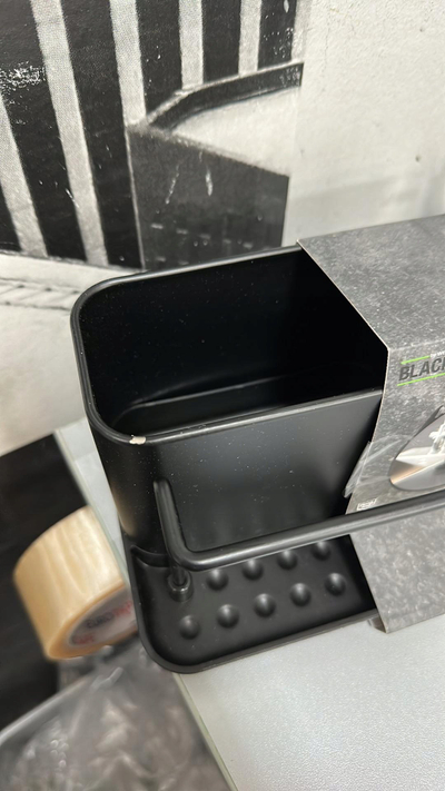 Organizues enësh WENKO Orio Black, me enë të lëvizshme inoksi, plastike dhe çelik, i zi