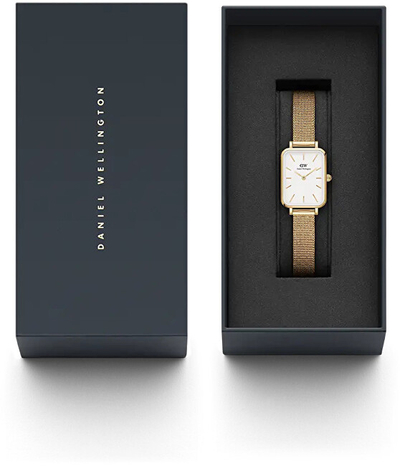 Orë dore Daniel Wellington Quadro 20X26 Pressed Evergold G White DW00100556