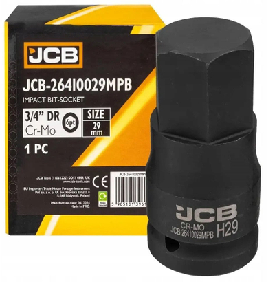 Çelës goditës me kokë JCB 26410029MPB, HEX 29mm, 3/4"