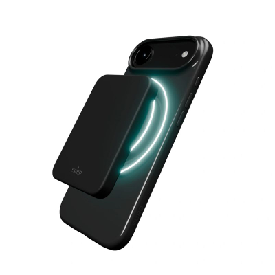 Kakëz telefoni Puro MagSafe Pulse për iPhone, e hollë, e zezë