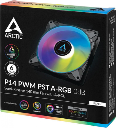 Ftohës Arctic P14 PWM PST A-RGB 0dB, 140 mm