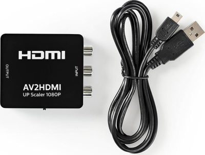 Adapter video Nedis, RCA në HDMI, Full HD 1080p, anthracite