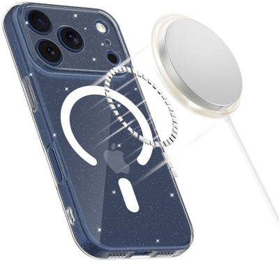 Mbështjellës telefoni Tech-Protect FlexAir MagSafe për iPhone 17 Pro Max, TPU, me shkëlqim, transparent