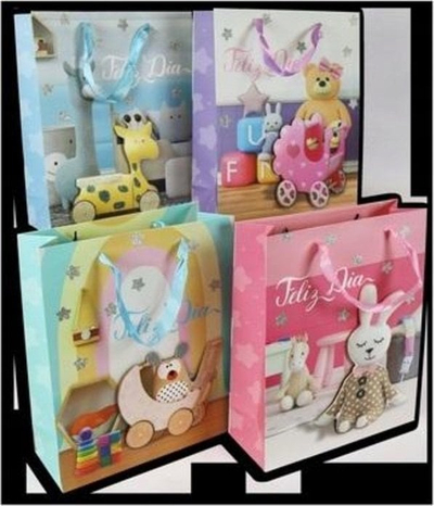 Кеса за подарок Калпол Gift Bag, 26x32x10cm, ламинирана мат хартија, дизајн МИКС