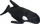 Lodër pelushi Beppe ZOO Oceanic Orca Mascot, 33cm, e zezë bardhë