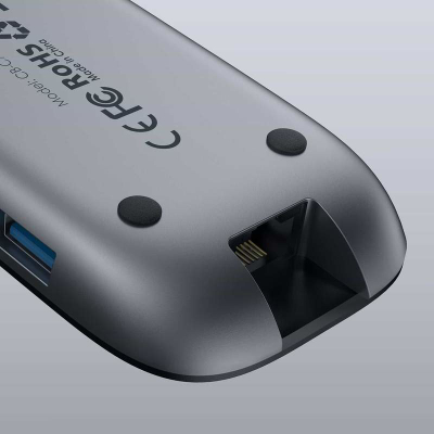Qendër USB-C Aukey CB-C71, 8-në-1, 100W PD, e zezë