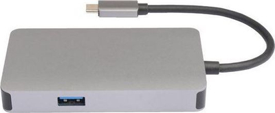 Dok USB-C MicroConnect USB3.1CCOM14, HDMI, VGA, Power Delivery 100W, gri