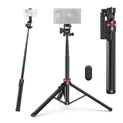 Tripod selfie stick Ulanzi MT-78, 2m, telekomandë Bluetooth, i zi