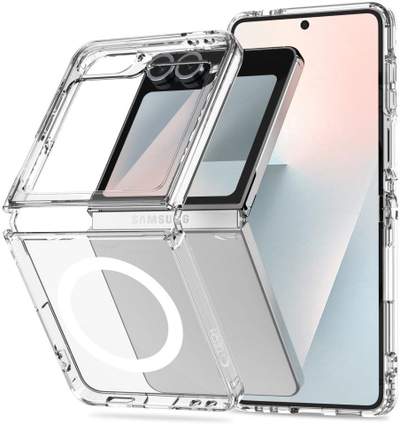 Maskë telefoni Tech-Protect FlexAir Hybrid MagSafe për Samsung Galaxy Z Flip6 Z Flip7 FE, transparente