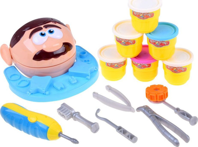 Set loje me plastelinë Colorino Little Dentist ZA3214, me vegla dentare, shumëngjyrësh