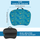 Tavolinë për prehër LapGear MyStyle 45339, 17" x 13.2" x 2.6", Starry Blue