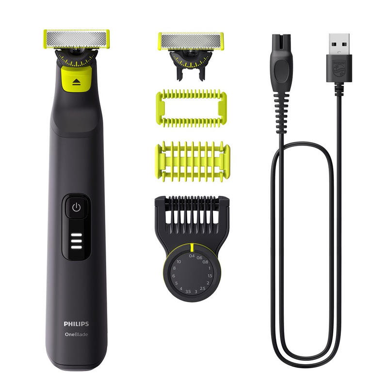 Trimmer Philips OneBlade Pro 360 QP6542/15, për fytyrë dhe trup, i rikarikueshëm, i gjelbër