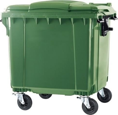 Kontejner plehrash MGB 1100FL, 1100L, me rrota, grafit