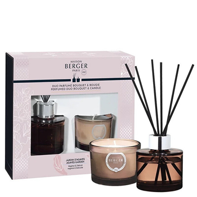 Aromë rimbushëse Maison Berger Paris Garden of Agaves 80 ml + Qiri aromatik Joy Agave Garden 80 g