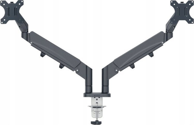 Krah monitori Leitz Ergo Space Saving, për dy monitorë, ergonomik, ngjyrë e zezë