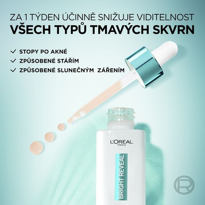 Serum kundër njollave të errëta L´Oréal Paris Bright Reveal me Niacinamide, 30 ml