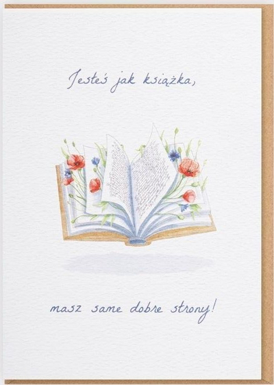 Kartolinë Nadwyraz.com You Are Like a Book, me zarf, shumëngjyrëshe